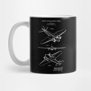 Boeing 247 Airplane Design Patent Print Mug